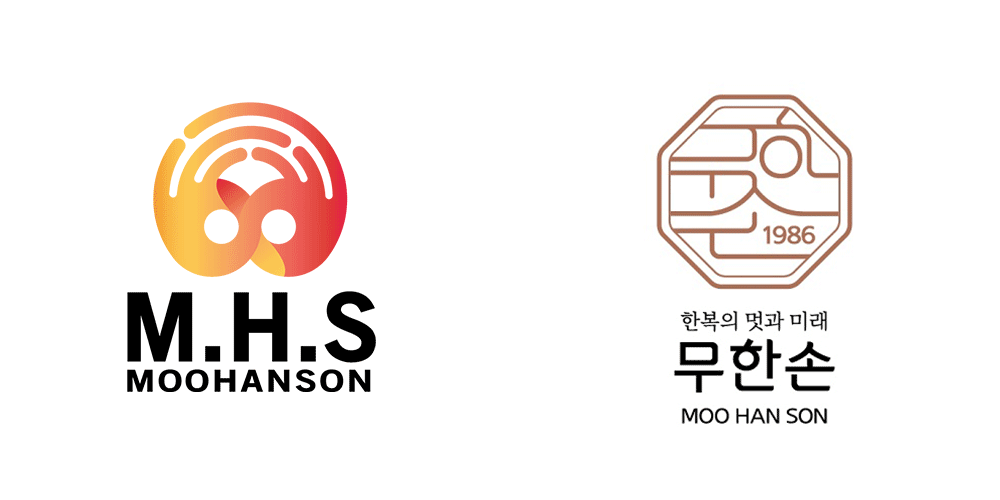 MooHanSon 新舊LOGO對(duì)比（左舊右新）